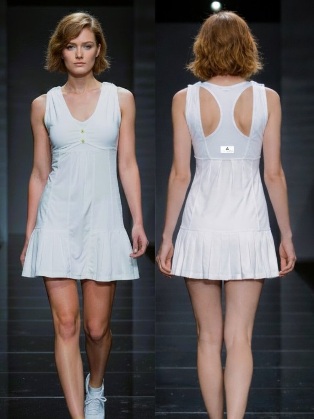 Nwt Adidas Stella McCartney RARE Tennis Dress Pleated Skirt White L Large